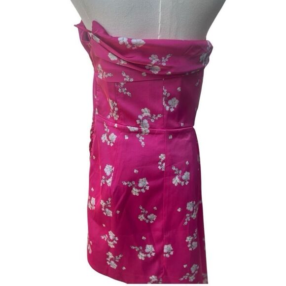 Bardot Anika Strapless Side Ruffle Corset Dress Size 8 Coquette Feminine - Picture 10 of 12